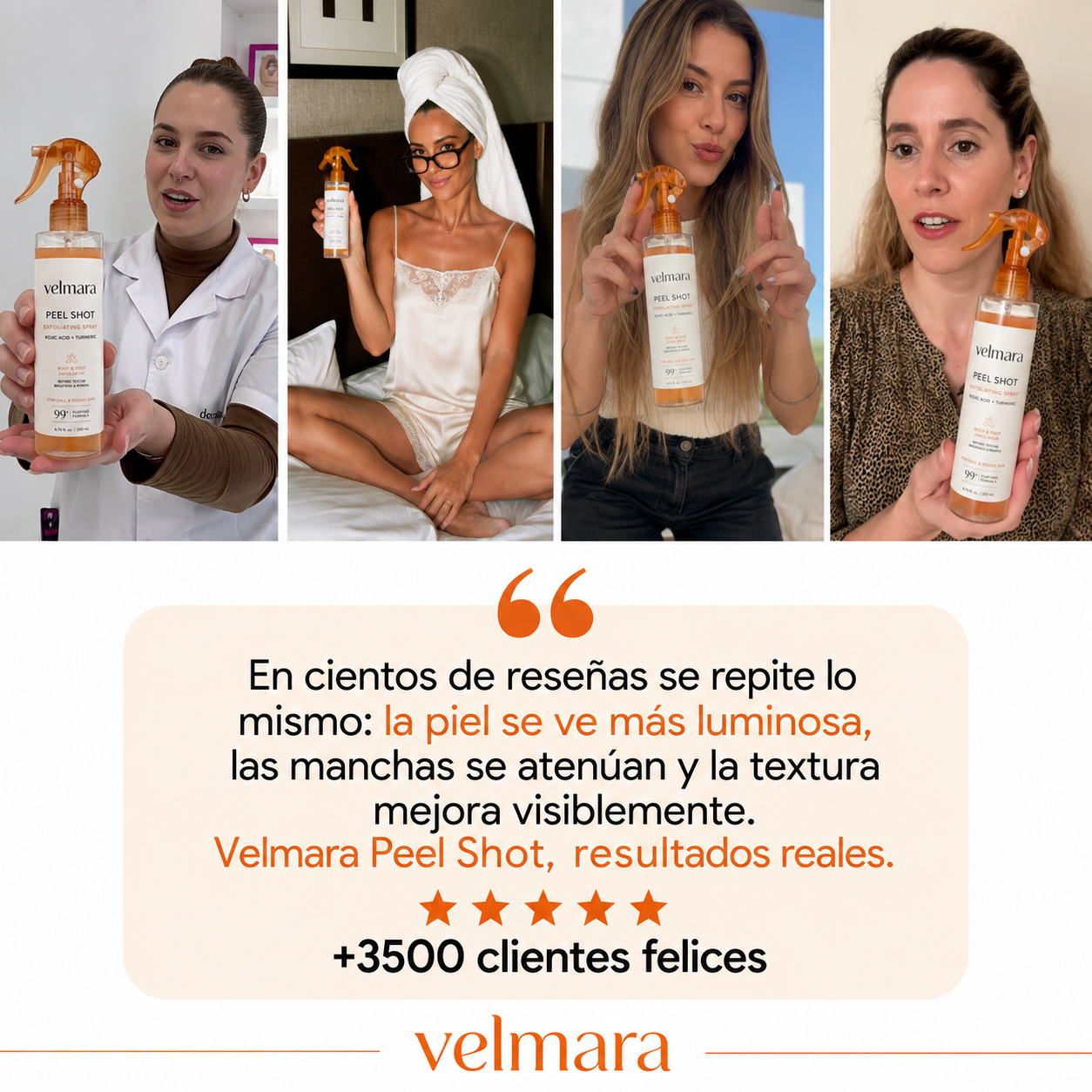 Velmara® | Spray exfoliante iluminador